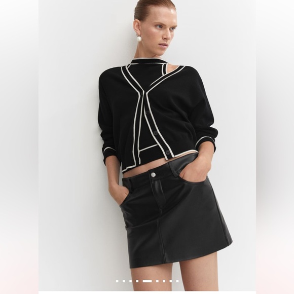 Leather-effect mini-skirt - Picture 1 of 8